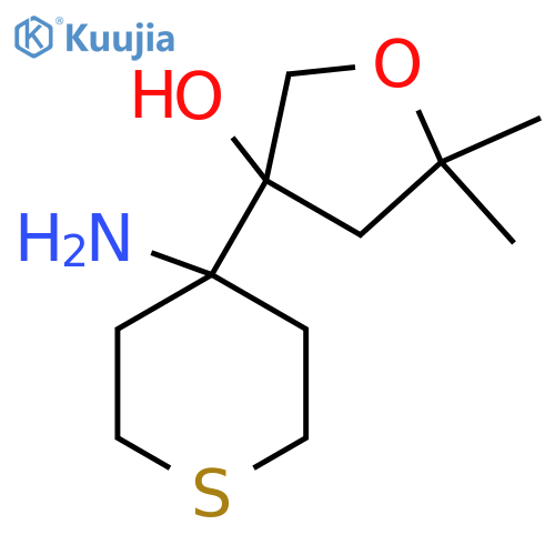 3-(4-aminothian-4-yl)-5,5-dimethyloxolan-3-ol structure