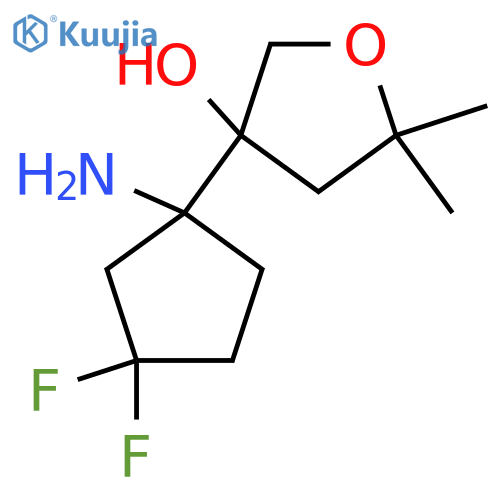 3-(1-amino-3,3-difluorocyclopentyl)-5,5-dimethyloxolan-3-ol structure