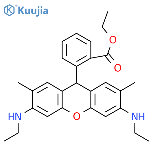 Ethyl 2-[3,6-bis(ethylamino)-2,7-dimethyl-9H-xanthen-9-yl]benzoate structure