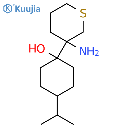 1-(3-aminothian-3-yl)-4-(propan-2-yl)cyclohexan-1-ol structure