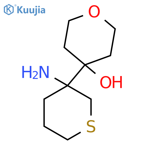 4-(3-aminothian-3-yl)oxan-4-ol structure