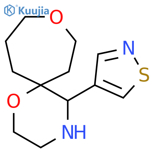 5-(1,2-thiazol-4-yl)-1,9-dioxa-4-azaspiro5.6dodecane structure