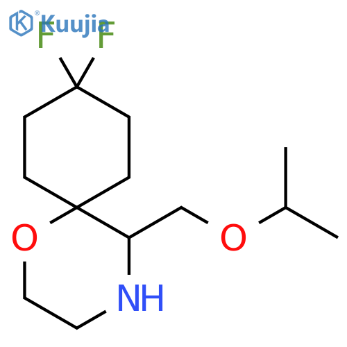 9,9-difluoro-5-(propan-2-yloxy)methyl-1-oxa-4-azaspiro5.5undecane structure