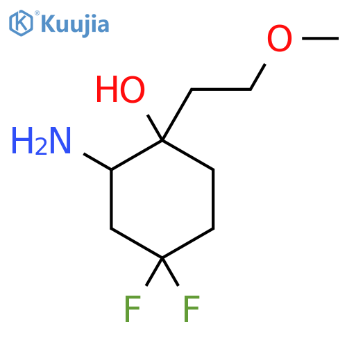 2-amino-4,4-difluoro-1-(2-methoxyethyl)cyclohexan-1-ol structure