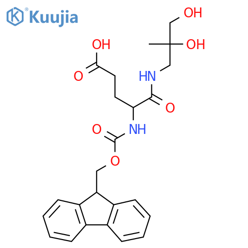 4-(2,3-dihydroxy-2-methylpropyl)carbamoyl-4-({(9H-fluoren-9-yl)methoxycarbonyl}amino)butanoic acid structure