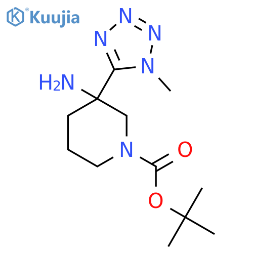 tert-butyl 3-amino-3-(1-methyl-1H-1,2,3,4-tetrazol-5-yl)piperidine-1-carboxylate structure