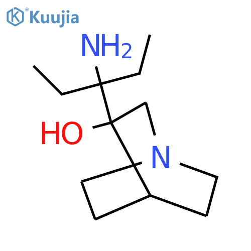 3-(3-aminopentan-3-yl)-1-azabicyclo2.2.2octan-3-ol structure
