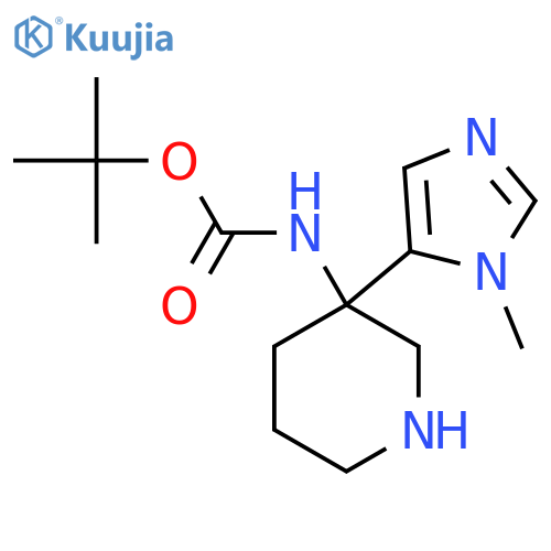 tert-butyl N-3-(1-methyl-1H-imidazol-5-yl)piperidin-3-ylcarbamate structure