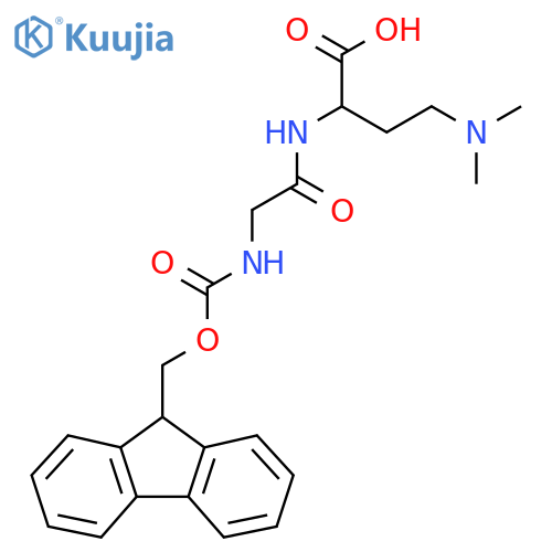 4-(dimethylamino)-2-2-({(9H-fluoren-9-yl)methoxycarbonyl}amino)acetamidobutanoic acid structure