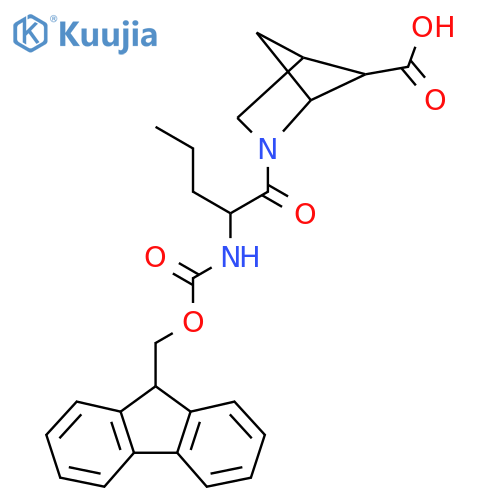 2-2-({(9H-fluoren-9-yl)methoxycarbonyl}amino)pentanoyl-2-azabicyclo2.1.1hexane-5-carboxylic acid structure