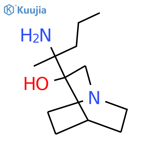 3-(2-aminopentan-2-yl)-1-azabicyclo2.2.2octan-3-ol structure