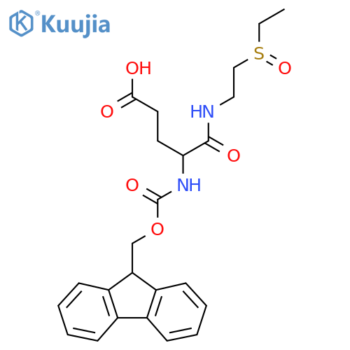 4-{2-(ethanesulfinyl)ethylcarbamoyl}-4-({(9H-fluoren-9-yl)methoxycarbonyl}amino)butanoic acid structure