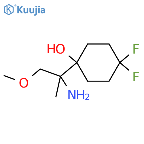 1-(2-amino-1-methoxypropan-2-yl)-4,4-difluorocyclohexan-1-ol structure