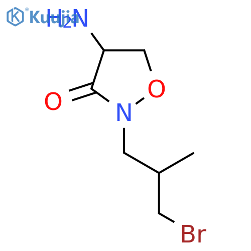 4-amino-2-(3-bromo-2-methylpropyl)-1,2-oxazolidin-3-one structure
