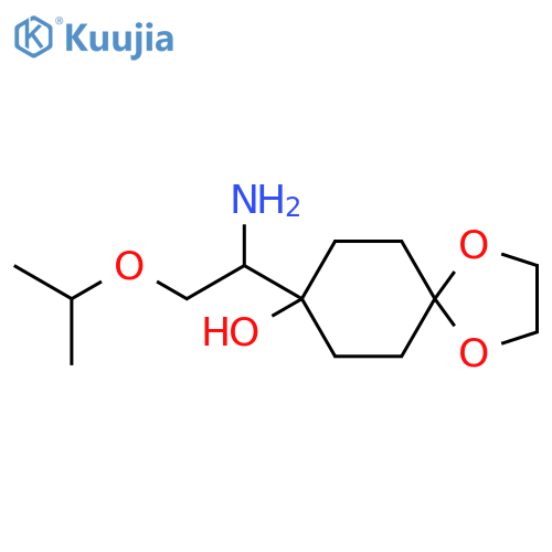 8-1-amino-2-(propan-2-yloxy)ethyl-1,4-dioxaspiro4.5decan-8-ol structure
