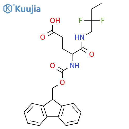 4-(2,2-difluorobutyl)carbamoyl-4-({(9H-fluoren-9-yl)methoxycarbonyl}amino)butanoic acid structure