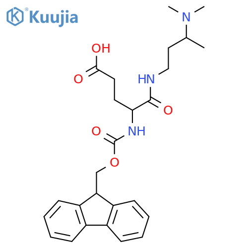 4-{3-(dimethylamino)butylcarbamoyl}-4-({(9H-fluoren-9-yl)methoxycarbonyl}amino)butanoic acid structure