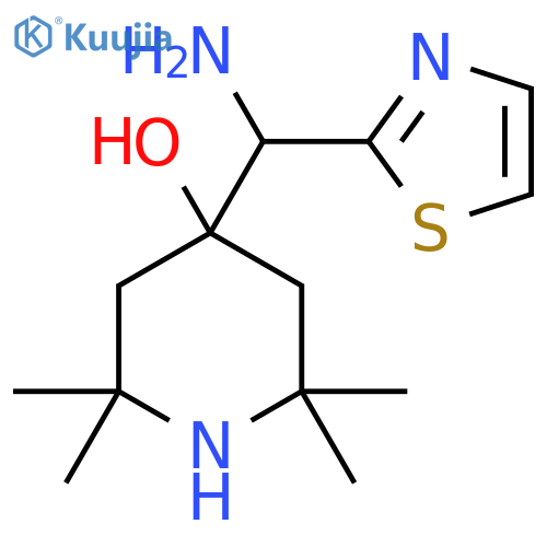 4-amino(1,3-thiazol-2-yl)methyl-2,2,6,6-tetramethylpiperidin-4-ol structure