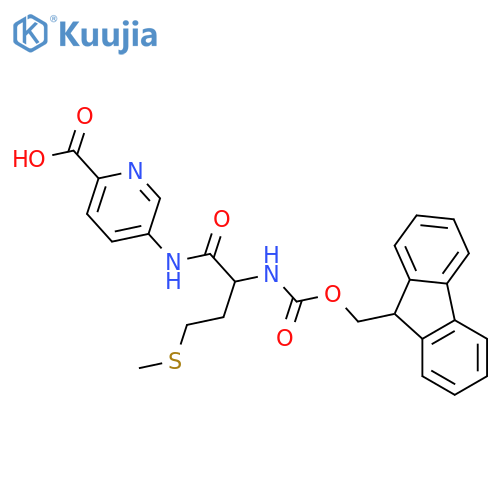5-2-({(9H-fluoren-9-yl)methoxycarbonyl}amino)-4-(methylsulfanyl)butanamidopyridine-2-carboxylic acid structure