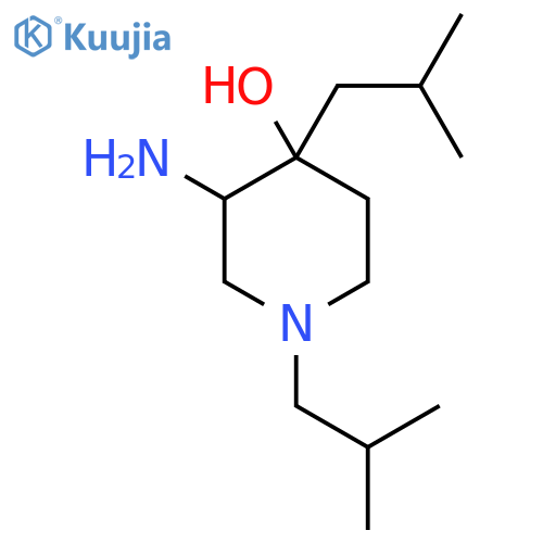 3-amino-1,4-bis(2-methylpropyl)piperidin-4-ol structure