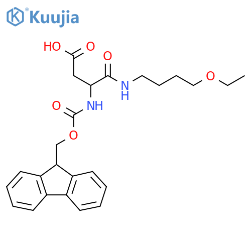 3-(4-ethoxybutyl)carbamoyl-3-({(9H-fluoren-9-yl)methoxycarbonyl}amino)propanoic acid structure