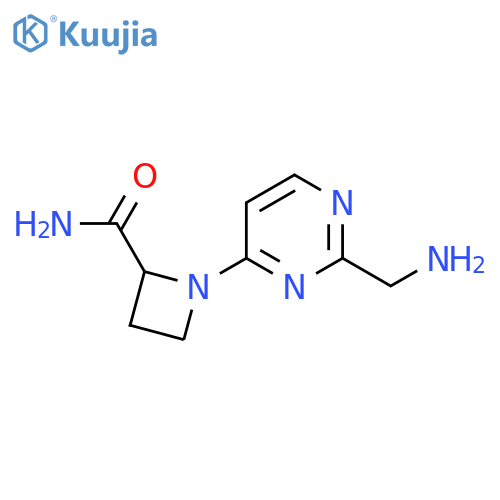 1-2-(aminomethyl)pyrimidin-4-ylazetidine-2-carboxamide structure