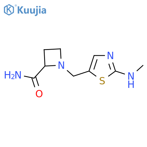 1-{2-(methylamino)-1,3-thiazol-5-ylmethyl}azetidine-2-carboxamide structure