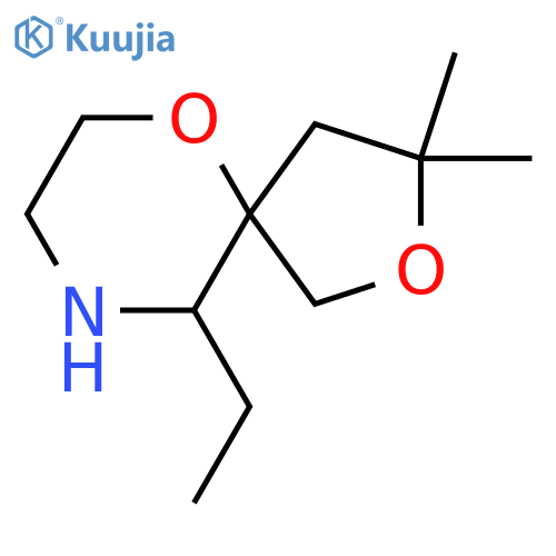 10-ethyl-3,3-dimethyl-2,6-dioxa-9-azaspiro4.5decane structure