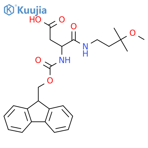 3-({(9H-fluoren-9-yl)methoxycarbonyl}amino)-3-(3-methoxy-3-methylbutyl)carbamoylpropanoic acid structure