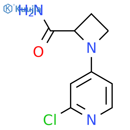 1-(2-chloropyridin-4-yl)azetidine-2-carboxamide structure