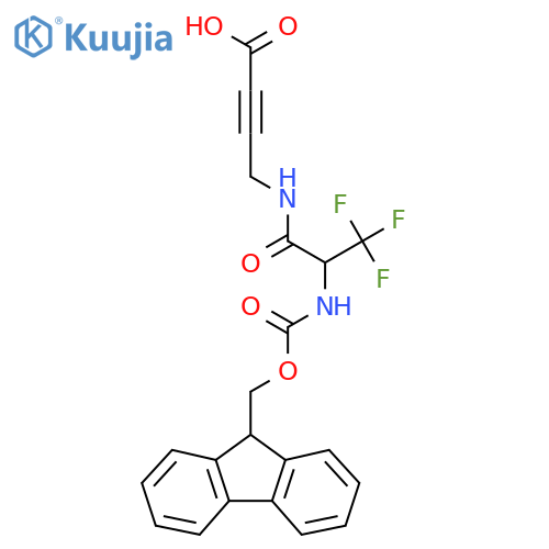 4-2-({(9H-fluoren-9-yl)methoxycarbonyl}amino)-3,3,3-trifluoropropanamidobut-2-ynoic acid structure