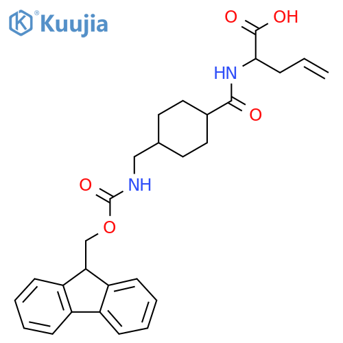 2-({4-({(9H-fluoren-9-yl)methoxycarbonyl}amino)methylcyclohexyl}formamido)pent-4-enoic acid structure