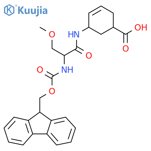 5-2-({(9H-fluoren-9-yl)methoxycarbonyl}amino)-3-methoxypropanamidocyclohex-3-ene-1-carboxylic acid structure