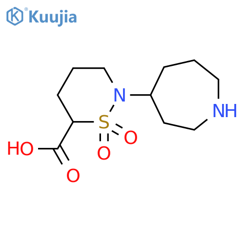 2-(azepan-4-yl)-1,1-dioxo-1lambda6,2-thiazinane-6-carboxylic acid structure