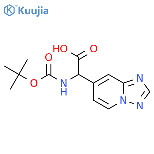 2-{(tert-butoxy)carbonylamino}-2-{1,2,4triazolo1,5-apyridin-7-yl}acetic acid structure
