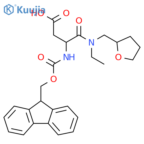 3-{ethyl(oxolan-2-yl)methylcarbamoyl}-3-({(9H-fluoren-9-yl)methoxycarbonyl}amino)propanoic acid structure