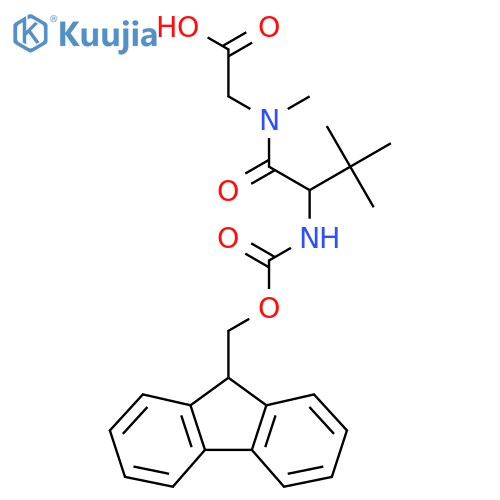 2-2-({(9H-fluoren-9-yl)methoxycarbonyl}amino)-N,3,3-trimethylbutanamidoacetic acid structure