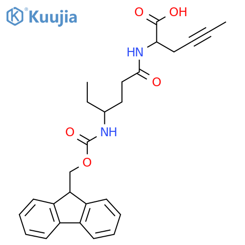 2-4-({(9H-fluoren-9-yl)methoxycarbonyl}amino)hexanamidohex-4-ynoic acid structure