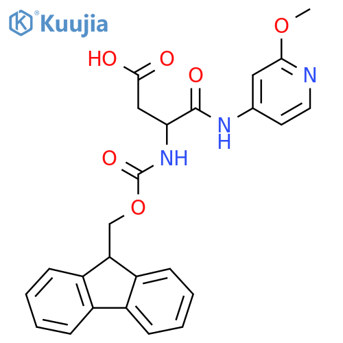 3-({(9H-fluoren-9-yl)methoxycarbonyl}amino)-3-(2-methoxypyridin-4-yl)carbamoylpropanoic acid structure