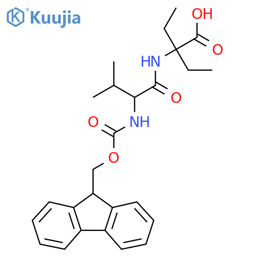 2-ethyl-2-2-({(9H-fluoren-9-yl)methoxycarbonyl}amino)-3-methylbutanamidobutanoic acid structure