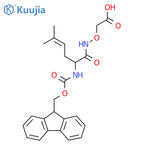 2-{2-({(9H-fluoren-9-yl)methoxycarbonyl}amino)-5-methylhex-4-enamidooxy}acetic acid structure