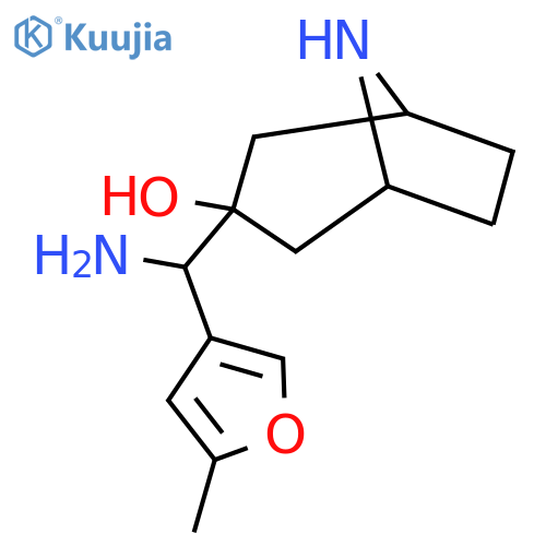 3-amino(5-methylfuran-3-yl)methyl-8-azabicyclo3.2.1octan-3-ol structure