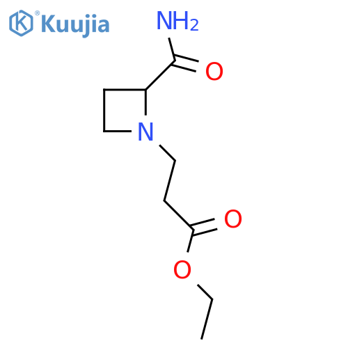 ethyl 3-(2-carbamoylazetidin-1-yl)propanoate structure