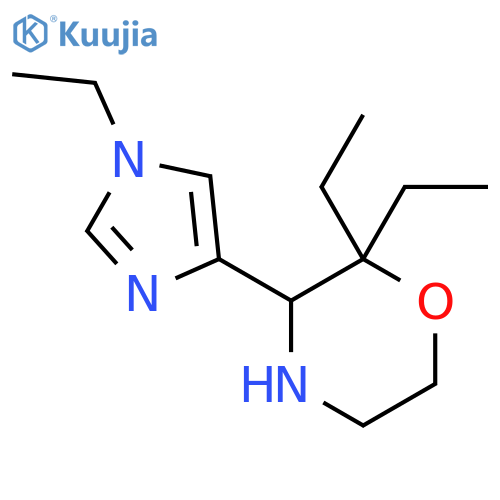 2,2-diethyl-3-(1-ethyl-1H-imidazol-4-yl)morpholine structure