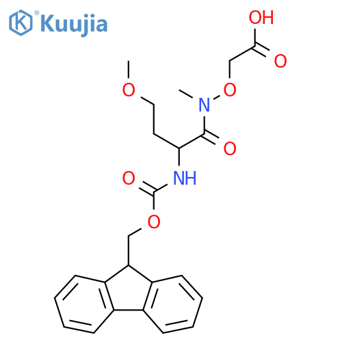 2-{2-({(9H-fluoren-9-yl)methoxycarbonyl}amino)-4-methoxy-N-methylbutanamidooxy}acetic acid structure