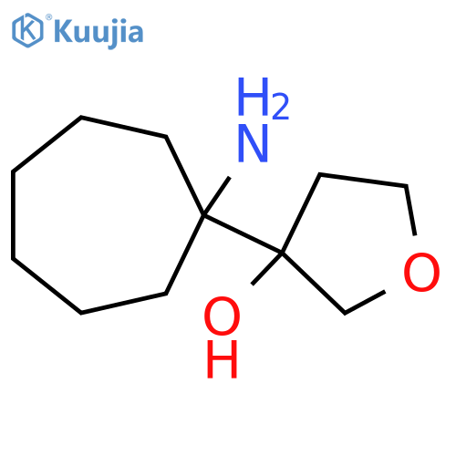 3-(1-aminocycloheptyl)oxolan-3-ol structure