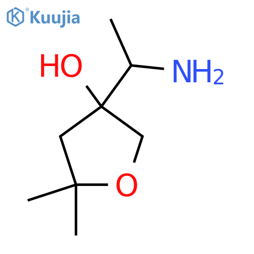 3-(1-aminoethyl)-5,5-dimethyloxolan-3-ol structure