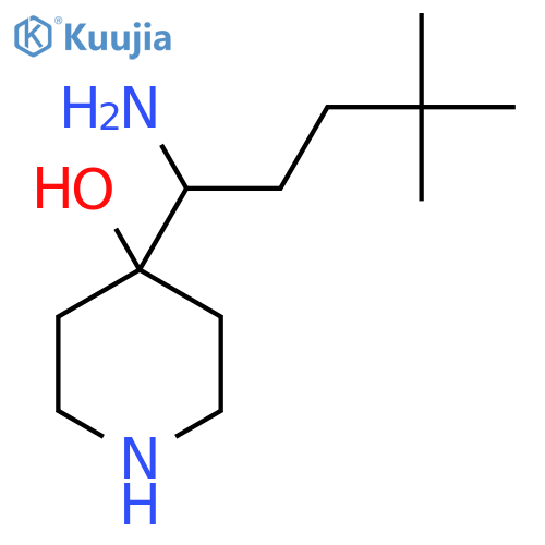 4-(1-Amino-4,4-dimethylpentyl)piperidin-4-ol structure