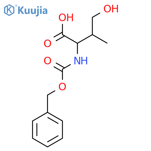 2-{(benzyloxy)carbonylamino}-4-hydroxy-3-methylbutanoic acid structure