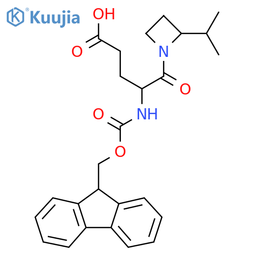 4-({(9H-fluoren-9-yl)methoxycarbonyl}amino)-5-oxo-5-2-(propan-2-yl)azetidin-1-ylpentanoic acid structure